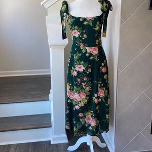 Reformation Twilight Tie Shoulder Mini Dress in Belvedere size 8